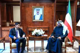 外交部亚非司司长王镝会见科威特外交大臣叶海亚图片