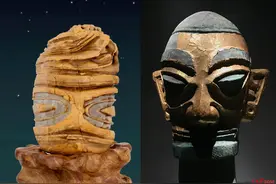 收藏者从牧羊人手中买下奇石：眼凸含笑酷似三星堆青铜人头像，称在贺兰山下发现图片
