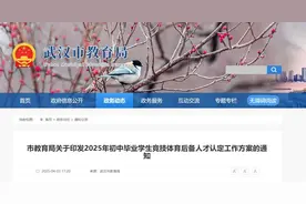 事关竞技体育后备人才认定，武汉市教育局最新通知图片