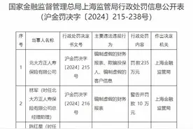 北大方正人寿因欺骗投保人等被罚235万元图片
