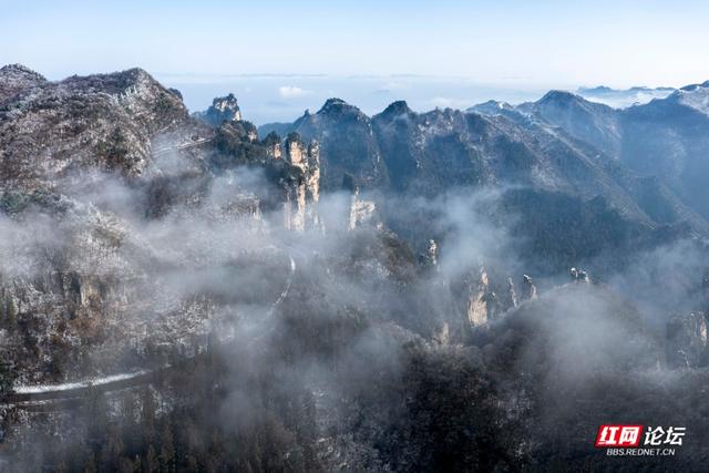 【每日一图@湖南】张家界的雪后云海，藏着湖南冬日的浪漫