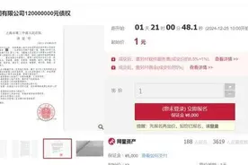 1元起拍！恒大地产集团上亿债权将被拍卖图片