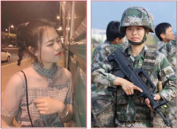 又甜又飒！看看这些“00后”女兵入伍前VS入伍后