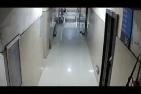 浴室惊魂！女子正在洗澡，底部探出一只“眼”图片