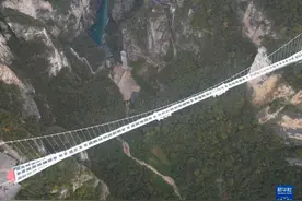 湖南张家界：玻璃桥上赏风景图片