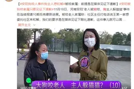 老人被咬伤，狗主人躲猫猫？记者连续报道无果被急哭图片