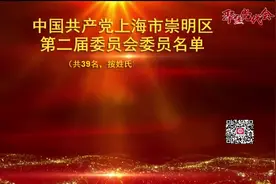 中国共产党上海市崇明区第二届委员会委员名单视频封面