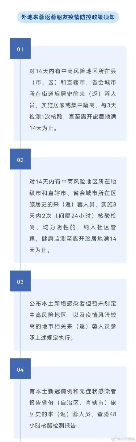 注意！外地来蓉返蓉人员须知