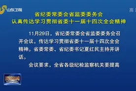 山东：省纪委常委会省监委委务会召开会议视频封面