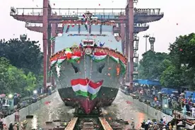 思维惯性？印度海军第一艘大型海洋调查船下水，印媒第一时间联系上中国图片