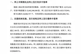 0.02886891%！A股史上最贵新股中签率出炉，主承销商中信证券战略跟投图片