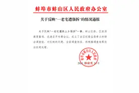 老宅遭燕山乡强拆？安徽蚌埠蚌山：成立联合调查组调查核实图片