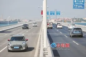 厦门大桥昨日全幅通车 从原双向4车道变为双向6车道图片