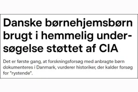 丹麦纪录片曝光：CIA曾资助对数百名丹麦孤儿的秘密人体实验图片