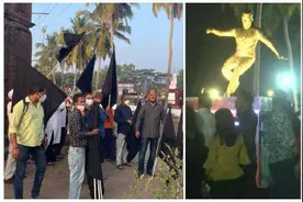 印度果阿邦竖立C罗雕像引发民众抗议，因该地区曾是葡萄牙殖民地图片