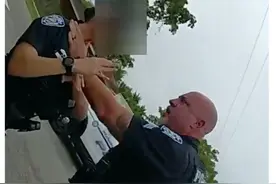 美国警察执法时，突然自己打起来了图片