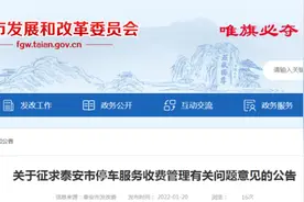 泰安最新停车收费标准发布，公开征求意见图片