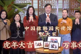 中国驻韩国使馆外交官合唱《祖国不会忘记》