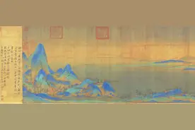 在春晚《只此青绿》中，走进宋代名迹《千里江山图》图片