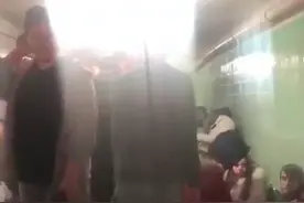在乌中国留学生拍摄学校防空洞内情况：哈尔科夫部分民众已转入防空洞图片