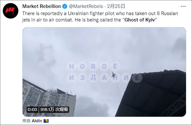 外网盛赞“基辅幽灵”击落俄战机，结果一看是游戏画面