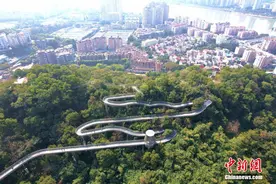 航拍福州“福道”春日美景图片