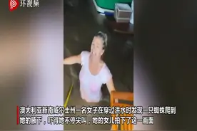 澳大利亚一女子穿过洪水时发现蜘蛛爬到腋下 吓到尖叫图片