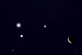 星空有约｜别错过！金、火、土、月四天体即将“同框”啦图片