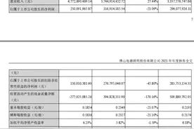 增收不增利！佛山照明2021年扣非后净利润同比下滑超45%图片