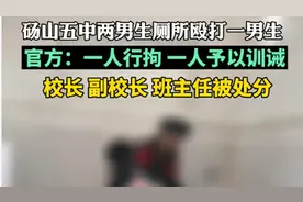砀山五中两男生厕所殴打一男生，官方通报：网传视频内容属实图片