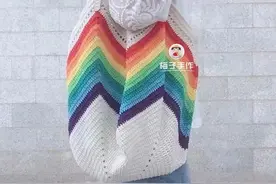 满满都是夏天的颜色，超清新彩虹菜篮子包包（有编织图解）图片