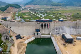 浙江宁波：葛岙水库建设如火如荼图片