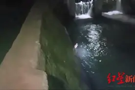 男子凌晨坠落水坝 都江堰消防紧急救援图片