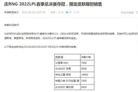 机不可失！RNG“春决”夺冠阵容精选限定皮肤即日上线图片