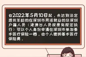 好消息，这些非深户可参加深圳市一档医保！图片