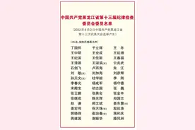 中国共产党黑龙江省第十三届纪律检查委员会委员名单图片