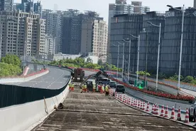 4天完工，沪闵高架路面又平整了！上海多座骨干路桥养护加速复工中…图片