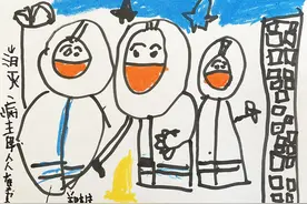 绘画记疫⑦｜小朋友画了“大白”，长大要去做“大白”图片