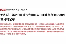 辉瑞新冠口服药关键中间体！维生素龙头年产500吨卡龙酸酐与氮杂双环项目投料试车，尚未与国际医药巨头签订合同图片