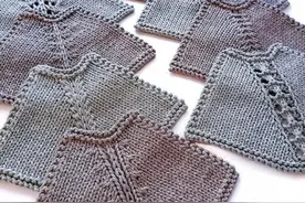 10款从领口向下编织的插肩线花样图解，织法简单，断线也少，四季都适合图片