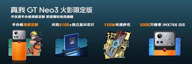 真我618发布手机GT Neo3火影限定版、平板X