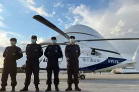 端午节，冰城上空直升机来巡航图片