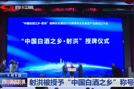 四川新闻联播丨射洪被授予“中国白酒之乡”称号图片