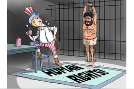 漫评：美国“黑监狱”滥施酷刑 人权何在？图片