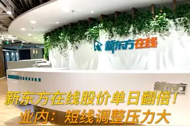 新东方在线股价单日翻倍！业内：短线调整压力大｜港股直通车视频封面