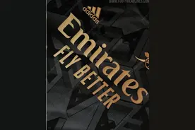 阿森纳22/23赛季客场球衣：立体字母黑灰底+尊贵金色印字图片