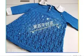 附超详细过程图，萌萌哒娃娃领女童连衣裙（有编织说明）图片