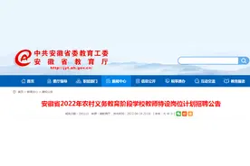 安徽省2022年招聘特岗教师2200名 6月29日起报名图片