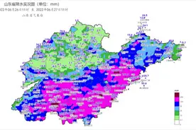 山东暴雨橙色预警降级为暴雨蓝色预警，并解除雷电黄色预警图片