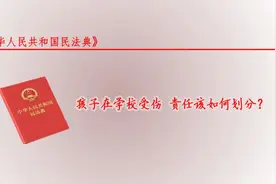《说说咱们的民法典》——孩子在学校受伤 责任该如何划分？图片